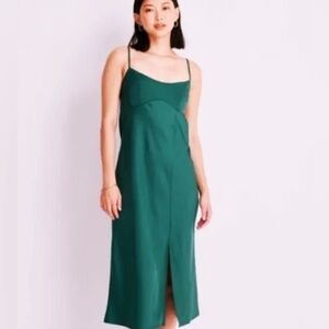 A New Day Womens Slip Tank Dress Size Medium Midi Spaghetti Strap Teal Green XL